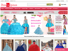 Tablet Screenshot of dressforquinces.com